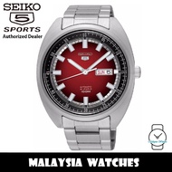 Seiko 5 Sport SRPB17J1 Made in Japan Automatic Red Dial Hardlex Crystal Glass Silver-Tone Stainless Steel Men's Watch