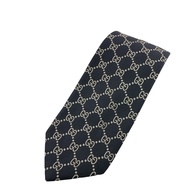 【二手】GUCCI 商務領帶，GG圖案，黑色