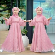 AG2307 Aqila Children's Gamis SIZE S - XL (9-9 YEARS) CE/ Beautiful Muslim Children's Clothing/ Mode