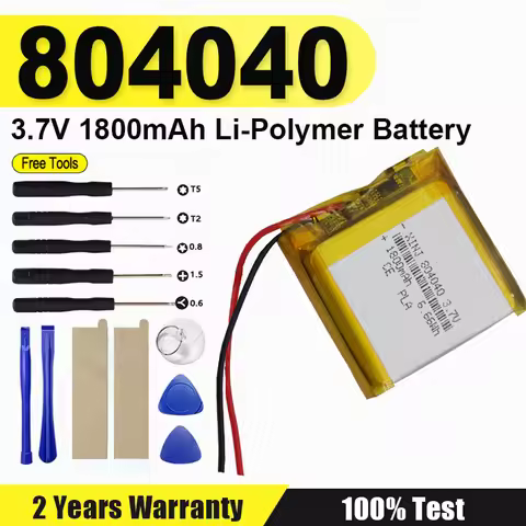10PCS 3.7V 1800mAh NEW Li-Polymer LiPo Rechargeable Battery 804040 For Mp3 GPS PSP DVD Mobile Phone 