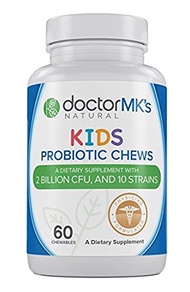[USA]_Doctor MKs NATURAL Kids Probiotics Chewable by Doctor MKs, Sugar Free Animal Shapes, Tastes Li