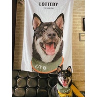 手繪毛孩高清印染毛毯 法蘭絨 (半身-包含設計繪畫)