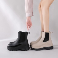 Korea Overshoes Ladies Durable Thick Women Chelsea Cross-Border Wear Thick Water Shoes Outdoor Sole 