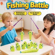 JUNYUE Fishing Games for Babies, Early Educational Electric Toy Set with Fishing Rod, Cartoon Design