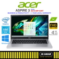 Acer Aspire 3 A314-36P-C3NT - Intel N100 - Intel UHD Graphics - 4GB LPDDR5 RAM - 128GB eMMC (1Yr Agent)