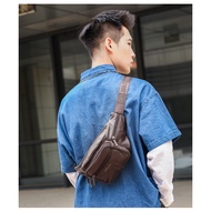 Fashion Genuine Leather Waist Bag Cow Leather for Men