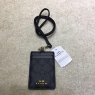 Lanyard C0Ach Id Lanyard Signature Canvas Black Original C0Ach F65573