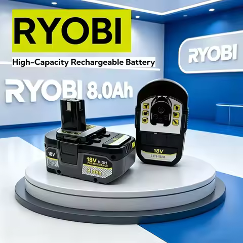 18V RYOBI ONE+ 6.0Ah 8.0Ah Premium Lithium Rechargeable Battery 2026 New Upgrade Shockproof Long End