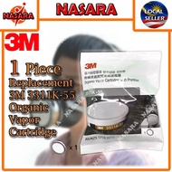 Nasara ~ 3M 3311K-55 Organic Vapor Cartridge with Pre-Filter [1 Piece Of Cartridge Only]