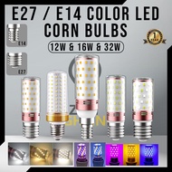 E27 / E14 LED 3 color corn bulb PURPLE BLUE YELLOW LIGHT