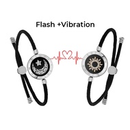 Totwoo Long Distance touch Light up&Vibrate Bracelets for Couples Long Distance Bracelet Smart Sun&M