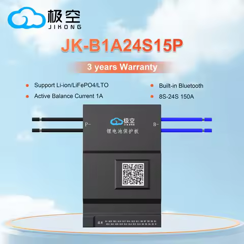 JIKONG JK BMS B1A24S15P 1A BALANCE CURRENT BMS 150A 36V 48V 60V Li-Ion LTO 18650 Battery Lifepo4 Bat