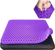 Cooling Large Gel Seat Cushion for Long Sitting with Non-Slip Cover,(Super Large &amp; Thick),Soft &amp; Breathable,Gel Chair Cushion for Wheelchair,Car,Desk,Home,Hip Pain,Gel Seat Cushion for Office Chair