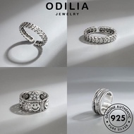 ODILIA JEWELRY Original Accessories Silver Women Cincin Vintage Ring Sterling Korean For Perak Perempuan Adjustable 925 純銀戒指 M041