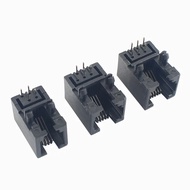 10pcs RJ11 4P4C 6P4C 6P6C 95001 Telephone Socket Curved Female Jack PCB Connector 4Pin 6Pin Plastic 
