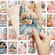 JIT 32pcs Pink Fairy Tale Postcards – Back to School, Christmas, Bedroom Decor, Themed Journals, Gre