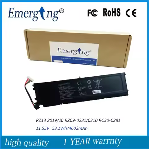 11.55V 53.1Wh 4602mAh New Laptop Battery RC30-0281 For Razer Blade Stealth 13 2018 2019 GTX 1650 Max