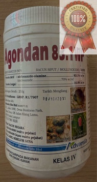 AGONDAN 83.1WP (NICLOSAMIDE OLAMINE 83.1%) 250gm