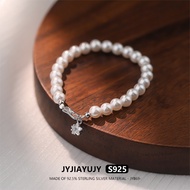 JYJIAYUJY 100% Whole Original Sterling Silver S925 Bracelet In Stock Pearl High Quality Fashion Hypo