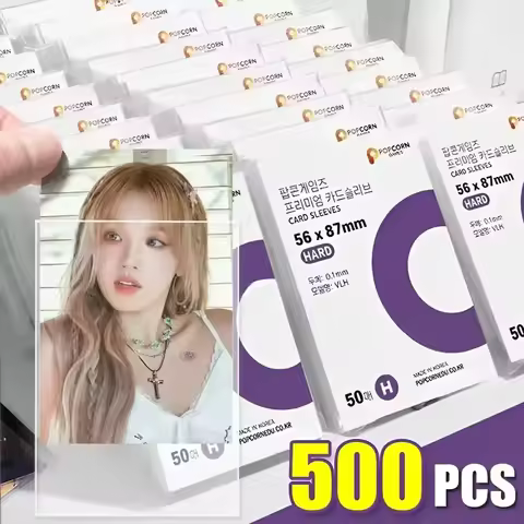 56x87mm 63.5x88mm Card Sleeves Transparent PP Kpop Card Holders Postcards Films Waterproof idol Albu