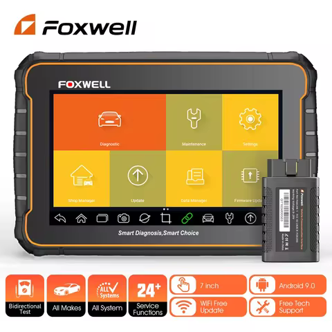 FOXWELL OBD2 Diagnostic Tool Full System Active Test Car Code Reader 24 Reset Service Professional O
