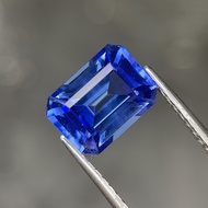 3.6 Ctw Lab Grown Royal Blue Sapphire (Czochralski) Emerald Cut 9.8 x 7.2 (mm)