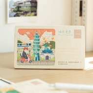 【拼風景明信片-城市漫步】台灣紀念品 / 木製卡片 / 25片拼圖