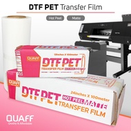 Quaff DTF Film Roll Matte Hot Peel 100 meters DTF Transfer Film