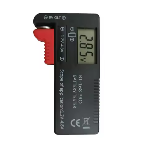 BT168 Pro Digital Battery Tester Volt Checker For AA AAA 9V Button Multiple Size Battery Tester Volt