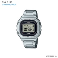 CASIO Standard นาฬิกาข้อมือ ผู้ชาย สายแสตนเลส รุ่น W-218H W-218HD-1A