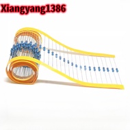 100pcs 1/4W Metal film resistor 18R~2K 18R  30R 47R 100R 220R 1K 2K ohm  1% ohm resistance