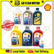 SHELL ADVANCE AX3 AX4 AX5 VSX W 2T 4T PREMIUM MINERAL MOTORCYCLE ENGINE OIL MINYAK HITAM Semi / Full