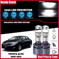 TOYOTA ALTIS 2001-2013 LED Headlight Lampu LED Kereta Car LED Mini Projector 9005/9006 LED Headlight