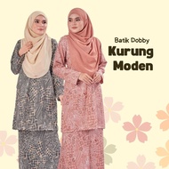 Baju Kurung Moden Batik Ironless Saiz Hingga 2XL 3XL 4XL 5XL