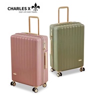 CHARLES X กระเป๋าเดินทางขนาด20/24/28 นิ้ว โครงอะลูมิเนียม กระเป๋าเดินทางล้อลาก กระเป๋าเดินทางที่จำเป็นสำหรับการเดินทางเพื่อธุรก