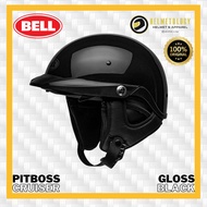 Bell Pitboss Gloss Black Helm Half Face Cruiser Original Pit Boss Cruiser Helmet