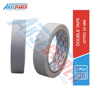 Double Tape 24 mm Joyko [1 inchi] / Lakban Isolasi Dobel Tip Selotip Besar