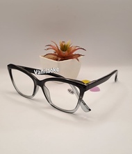 Kacamata baca cewek trendy plus +0.50 sd +4.00 model cat eye gratis box dan lap