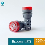 Buzzer LED  ไฟแฟลช LED  22mm. AD16-22SM 220V