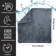 TEMU ผ้าขนหนูไมโครไฟเบอร์หนาหนักซึมซับได้ดี - ผ้าเช็ดรถ 1600 GSM ไม่มีฝุ่นไม่ขีดข่วน สามารถซักในเครื