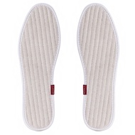 1 Pair Cotton Yarn Shoes Insole Inserts Deodorant Breathable Sweat-absorbent Insole Summer Thin Deod