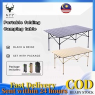 【New Aluminum】Folding Camping Table Aluminium Outdoor Picnic Hiking BBQ Egg Roll Tables Meja Lipat M
