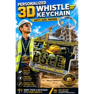 2026 Civil Engineering BSCE Civil Engineer Built In Whistle Keychain Gift Souvenir