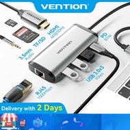 Vention 9-in-1 USB C Docking Station, All-in-One Adapter with 4K HDMI, PD Fast Charge, Ethernet, Car