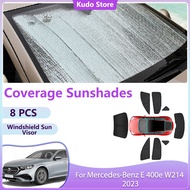 Full Coverage Sunshades for Mercedes-Benz E 400e W214 2023 Rear Side Windows Car Windshield Sun Viso