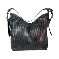 BERNIE Jayanti Black Cowhide Bag Vegetable Tanned Leather Shoulder Bag