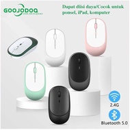 Goojodoq Wireless Bluetooth Mouse Ultra Thin Portable Rechargeable USB Power Saving Mouse