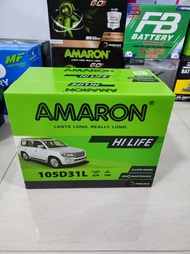 แบตเตอรี่ AMARON 105D31L ขนาด 80 Ah แบตเตอรี่อามารอน พร้อมใช้งาน ขั้ว ซ้าย