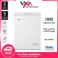 Haier 100L Chest Freezer Refrigerator 1 Door/Peti Beku 1 Pintu (BD-138HMC) Peti Sejuk/Fridge/Peti Ais/冰箱冰柜