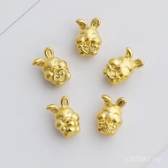 Hard DIY Rabbit Rabbit Silver Hand-Braided Rope Gold-Plated Zodiac s999 Accessories Bracelet Spacer 
